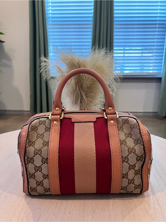 Gucci Handbags - Gucci GG Canvas Boston Bag ❤️ Authenticated + Chain Strap + Dust Bag